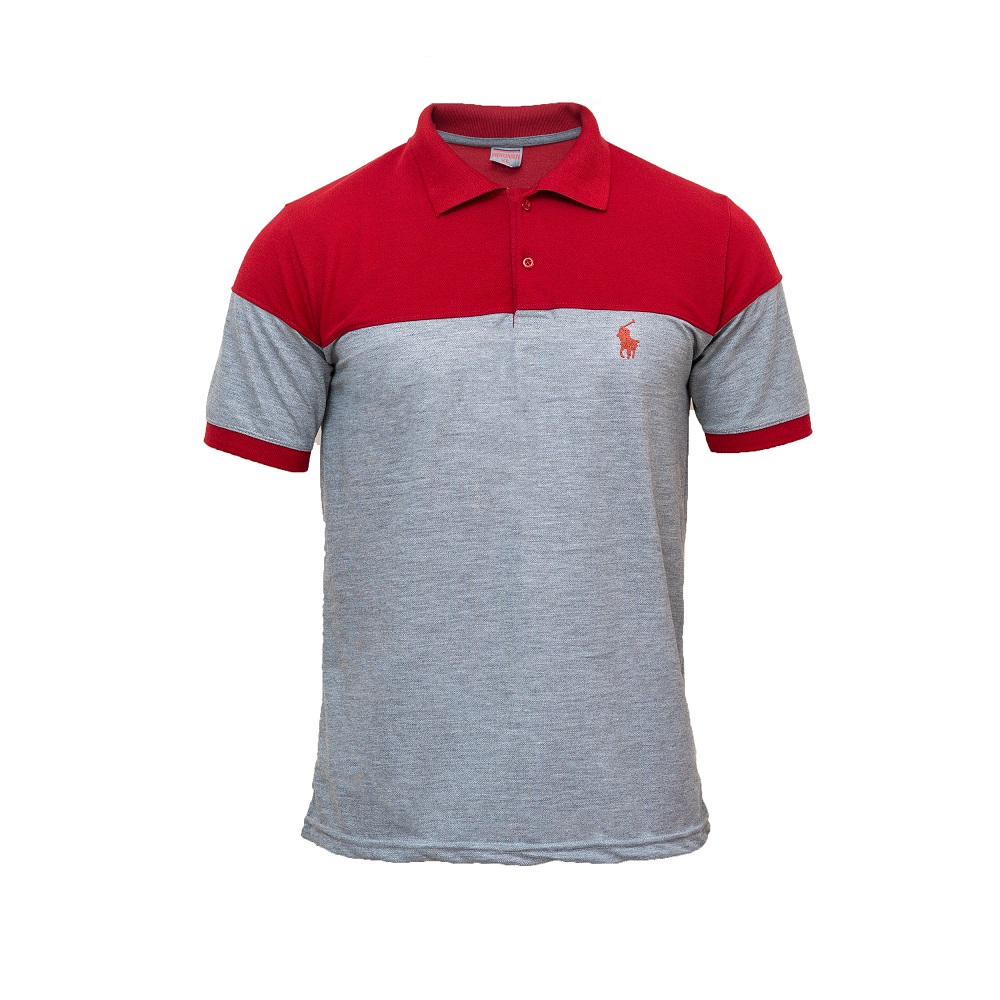 پولو شرت polo طوسی قرمز